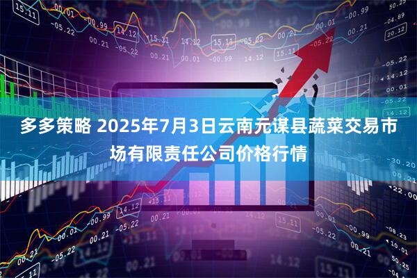 多多策略 2025年7月3日云南元谋县蔬菜交易市场有限责任公司价格行情