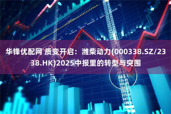 华锋优配网 质变开启：潍柴动力(000338.SZ/2338.HK)2025中报里的转型与突围