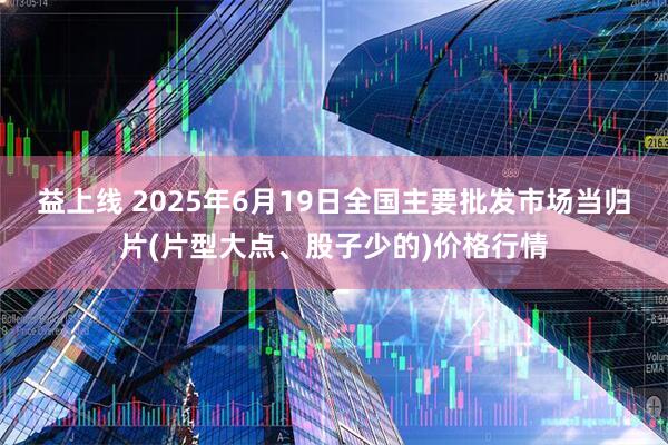 益上线 2025年6月19日全国主要批发市场当归片(片型大点、股子少的)价格行情